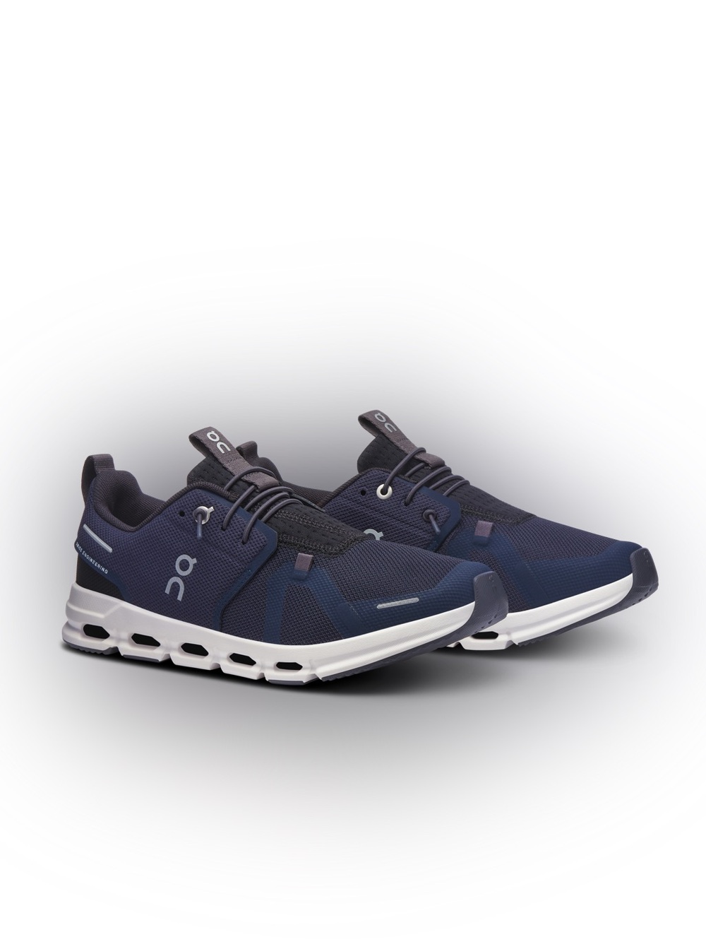 On Cloud Sky Youth Athletic Sneakers - Navy, Black and White